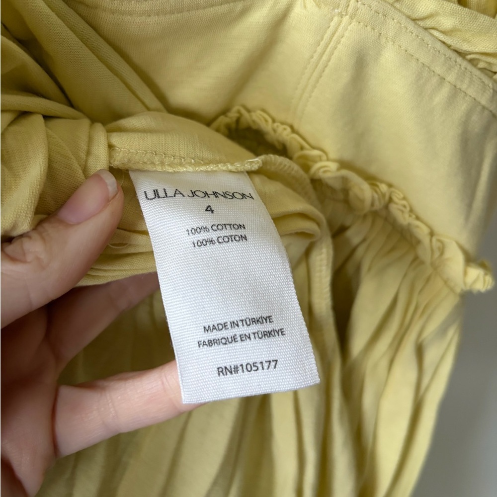 ULLA JOHNSON Freya Midi Cotton Dress Size 4 - Picture 8 of 8